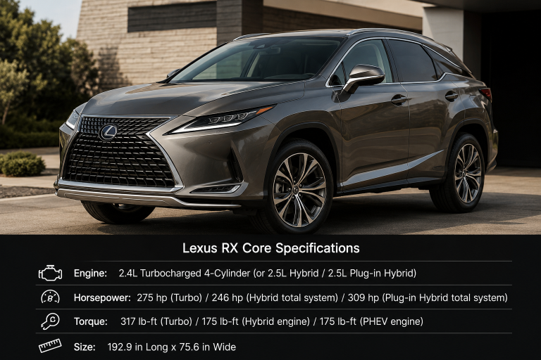 Lexus RX Core Specifications