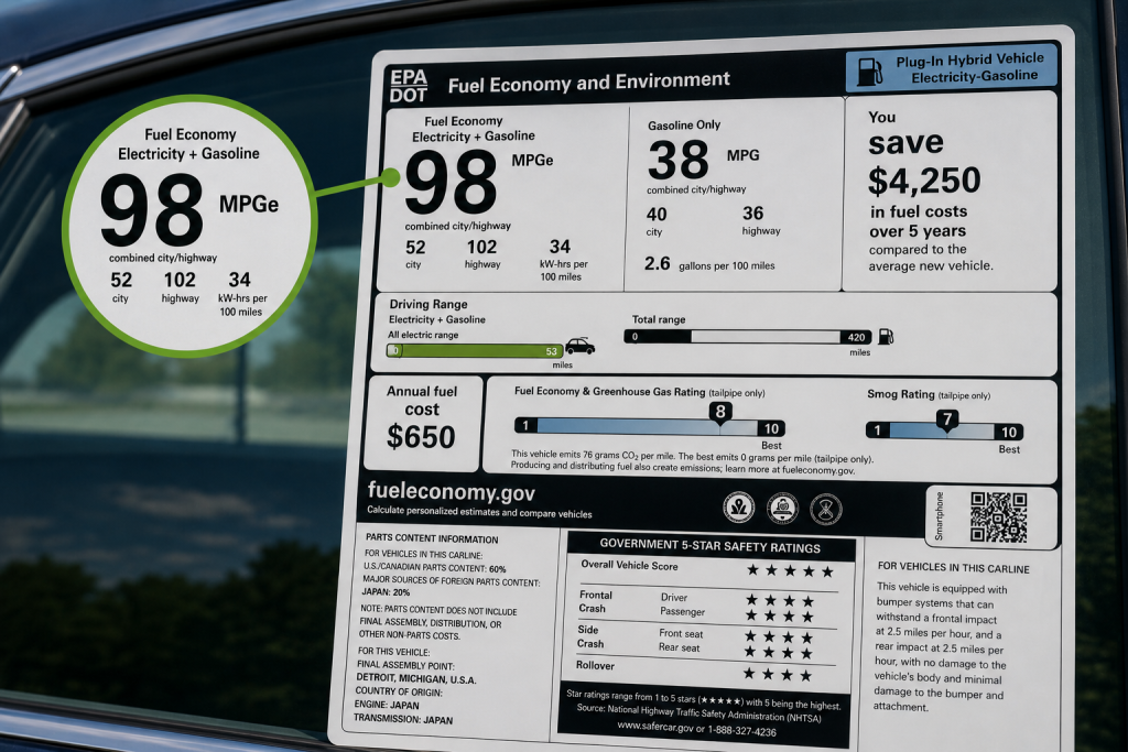 MPGe for Electric and Plug In Hybrid Vehicles MPGe for Electric and Plug In Hybrid Vehicles