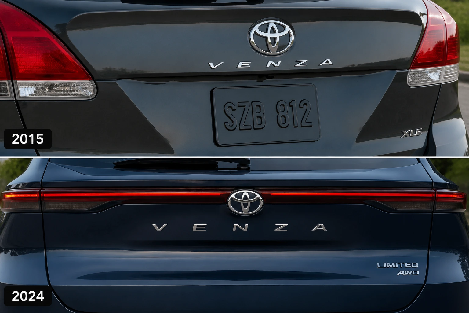 Nameplates of Toyota Venza