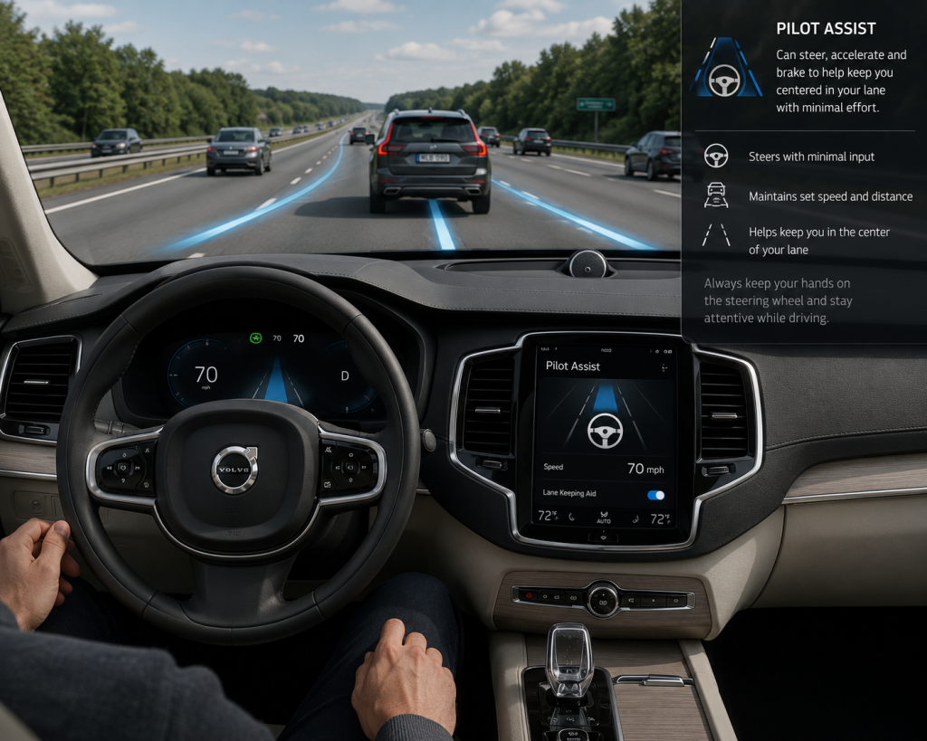 Pilot Assist Can Steer the SUV With Minimal Driver Input
