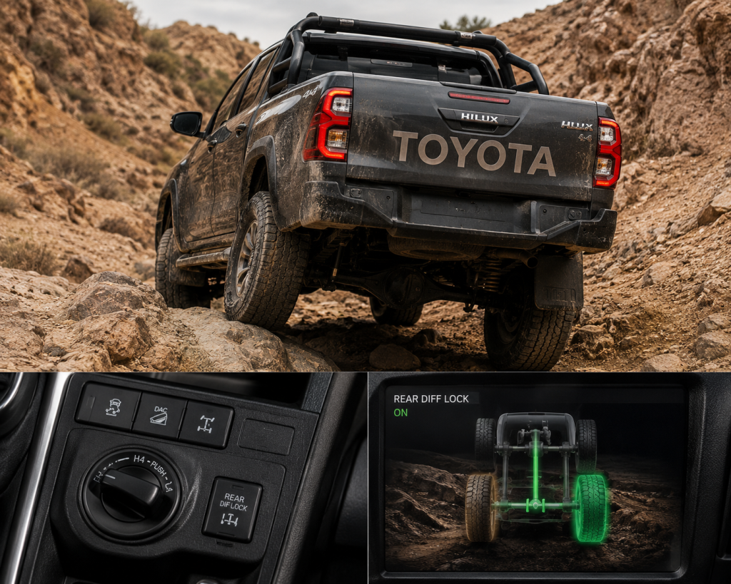 Rear Differential Lock Can Rescue the Hilux When One Rear Wheel Spins