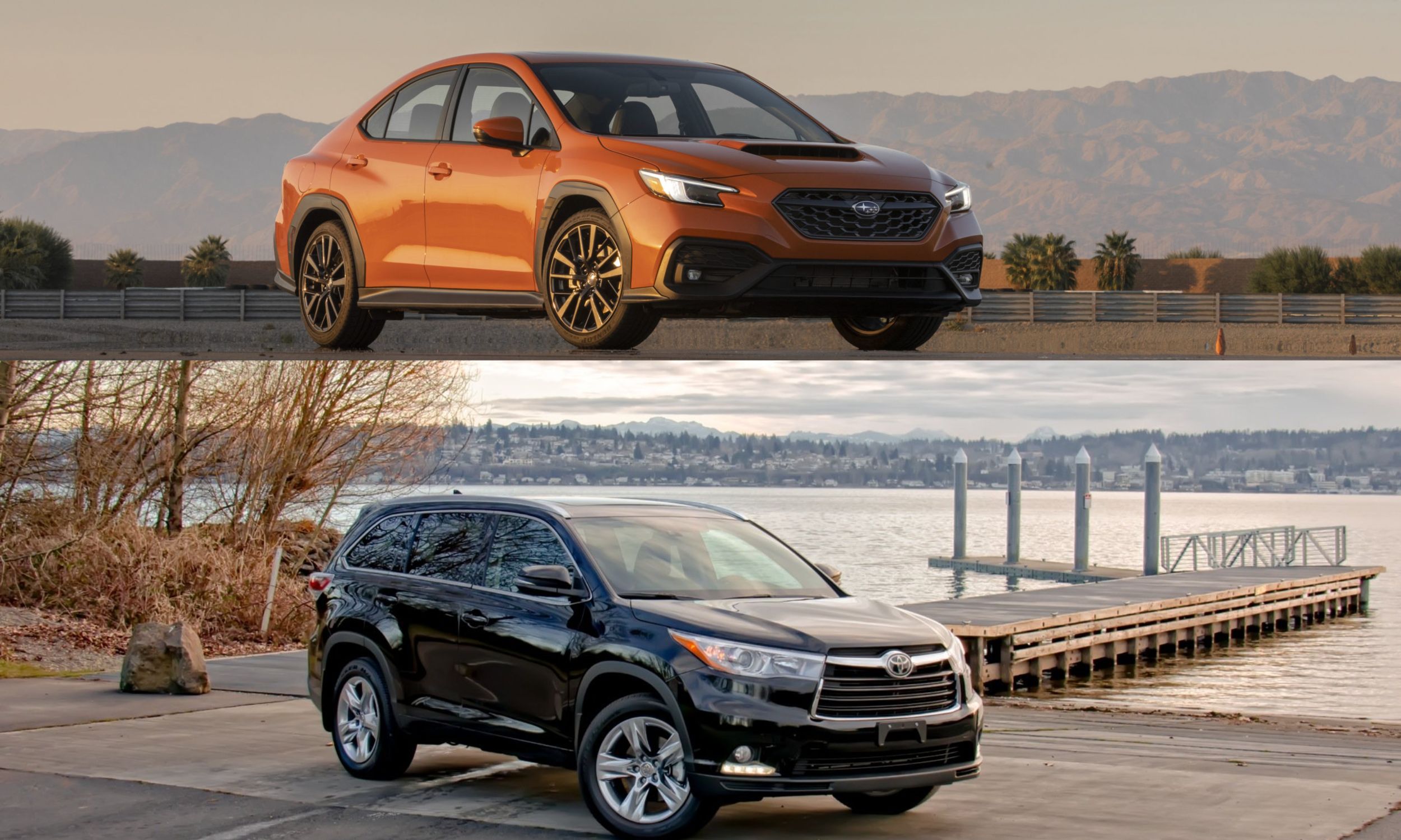 Subaru WRX and Toyota Highlander
