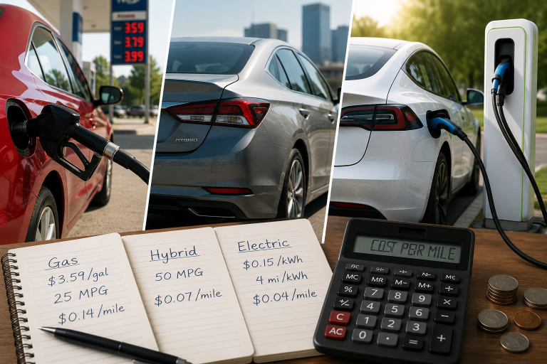 The Real Cost per Mile of Gas, Hybrid, and Electric