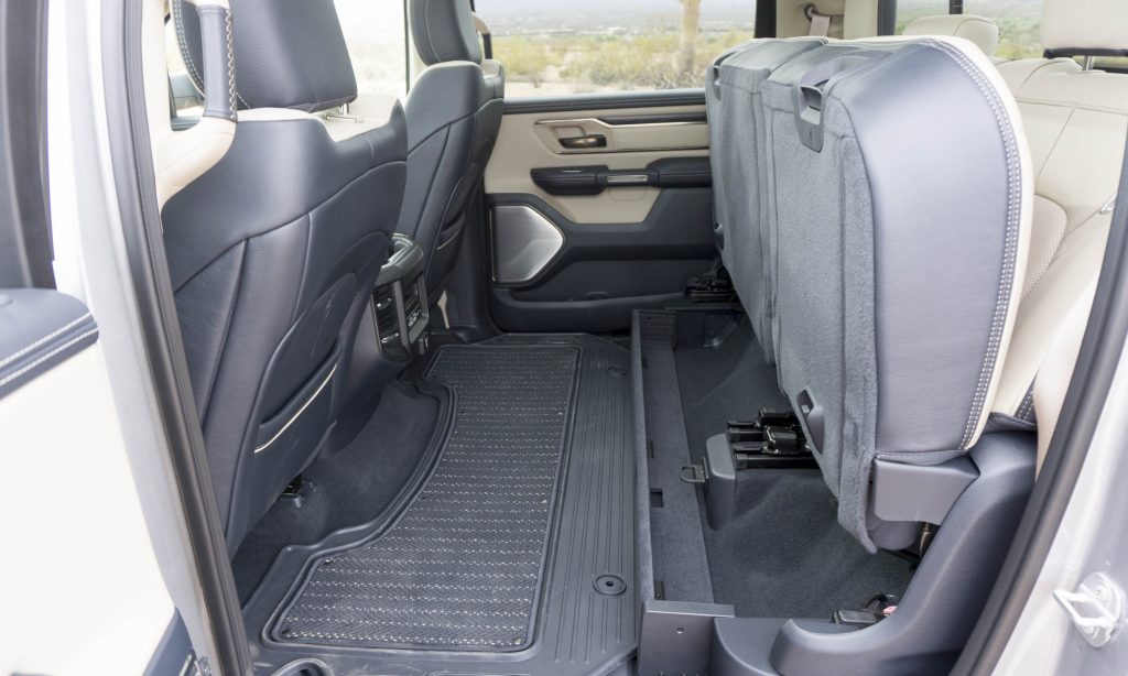 Under Rear Seat Fold Out Storage Platform