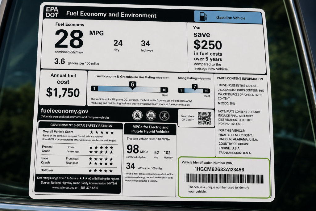 Vehicle Identification Number Vehicle Identification Number
