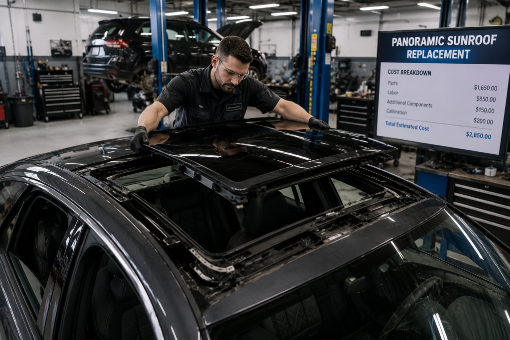 What It Costs to Replace a Panoramic Sunroof Assembly What It Costs to Replace a Panoramic Sunroof Assembly