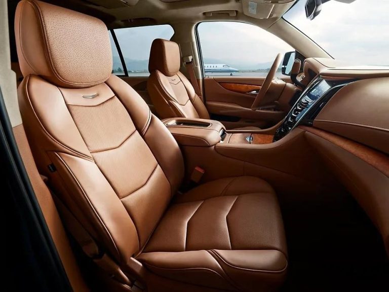 Luxury leather seats in premium SUV interior