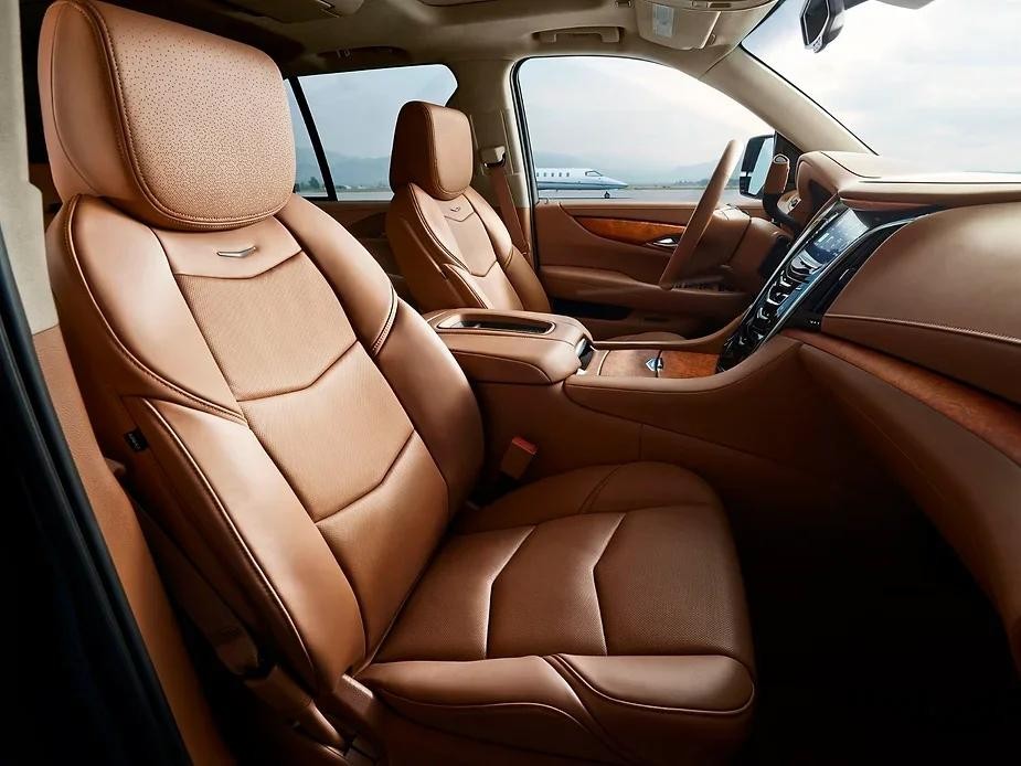 Luxury leather seats in premium SUV interior