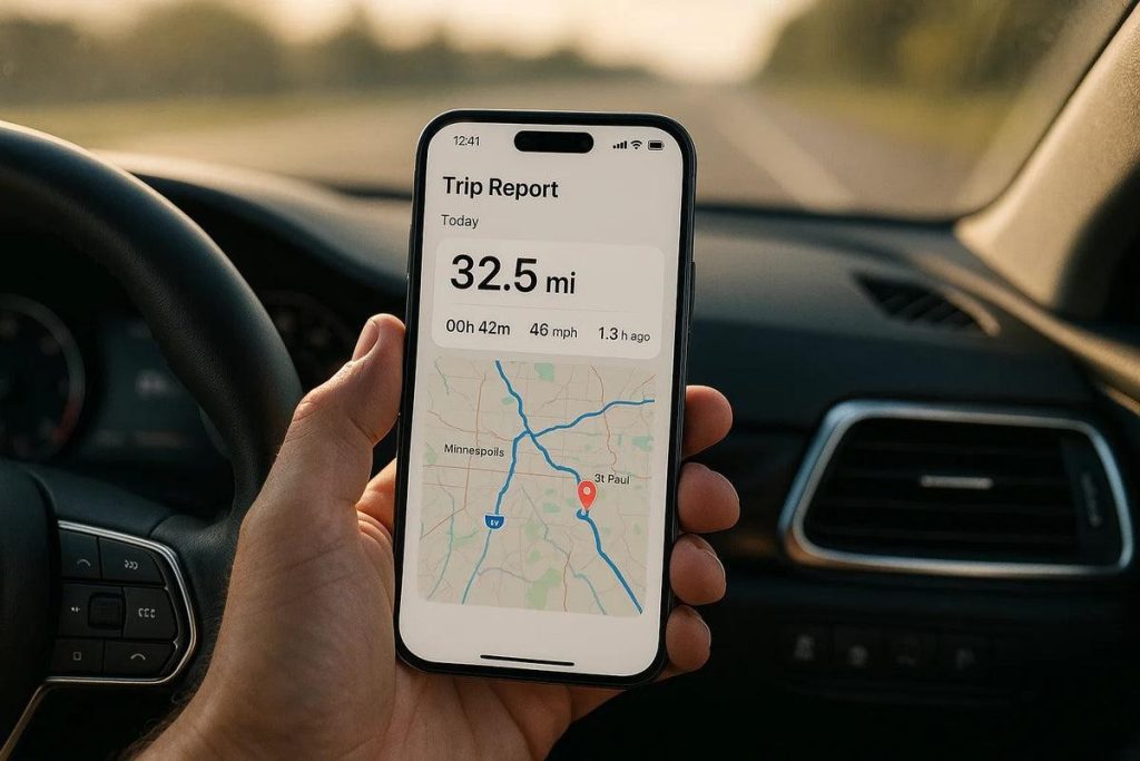 A Companion Smartphone App Shows Your Trip History