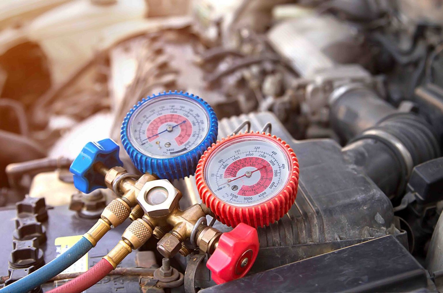 Automotive air conditioning manifold gauges