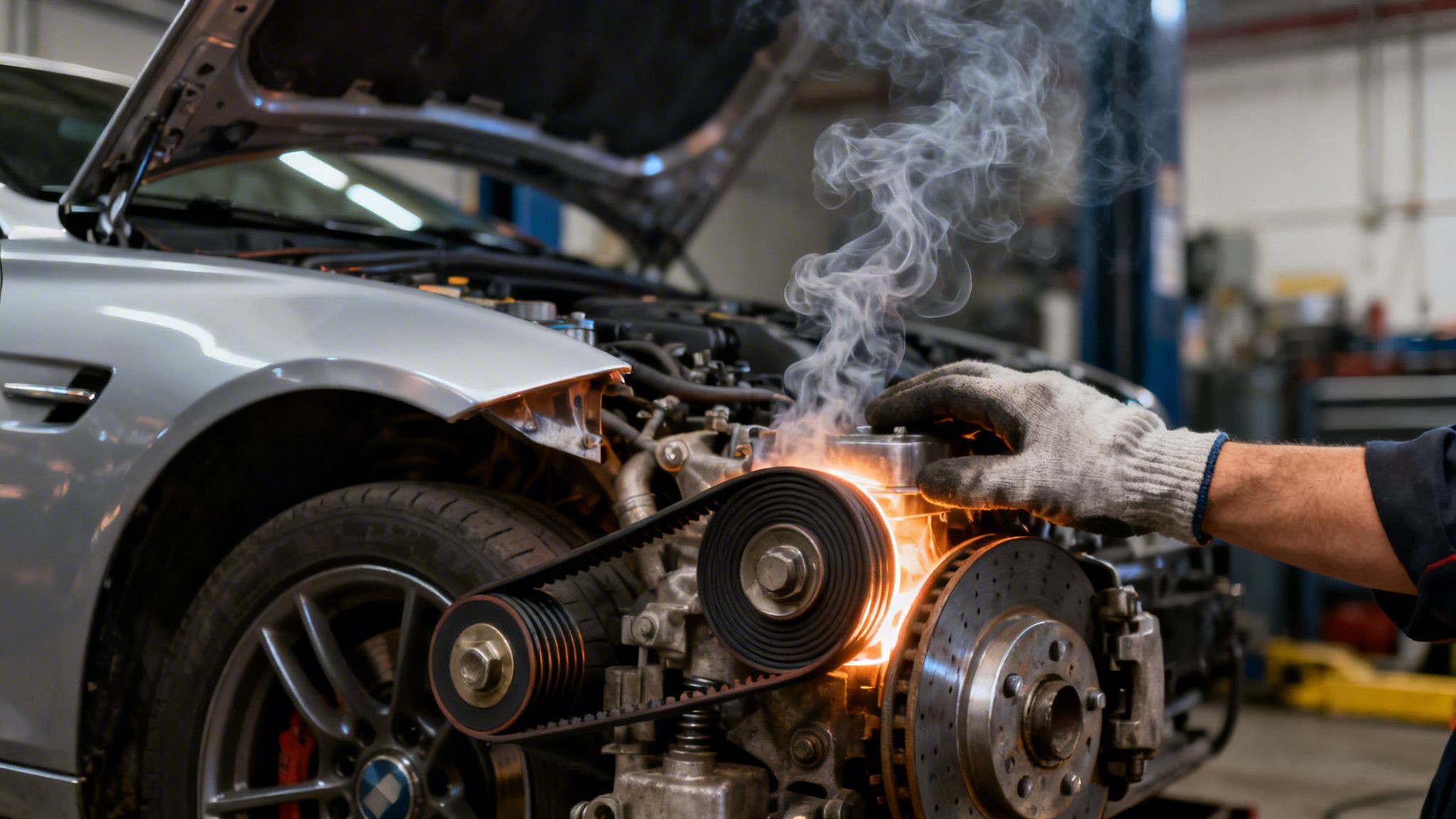 Burning rubber smell