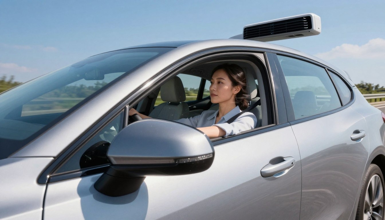 Cilver Ford Ecosport equipped with a roof-mounted air vent