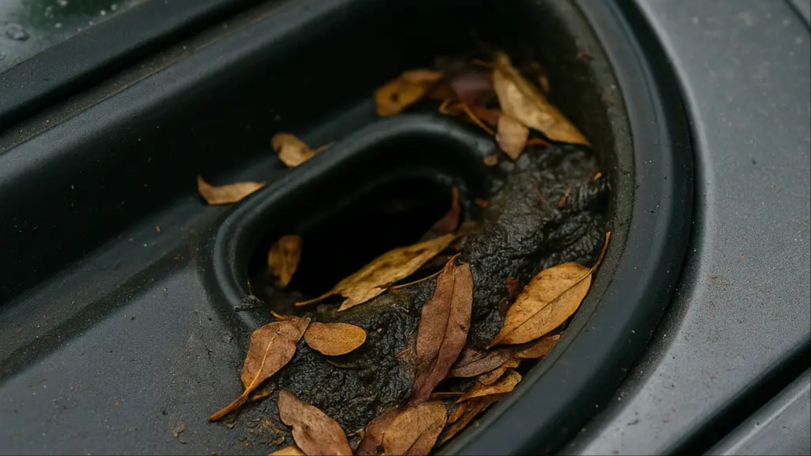 Dirt, Leaves, and Debris Are Packed Into Hidden Areas