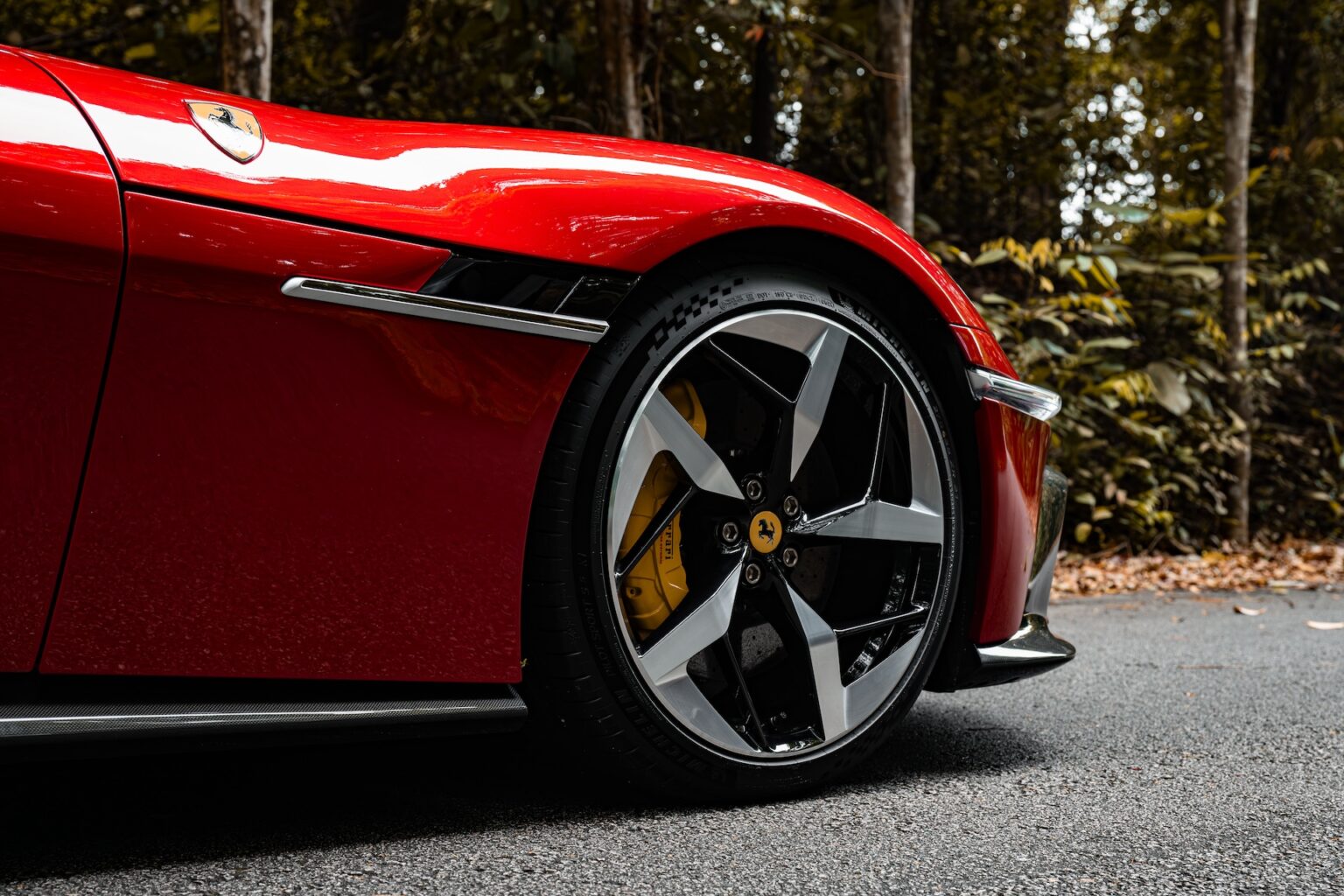 A Ferrari12Cilindri is standing in all its glory