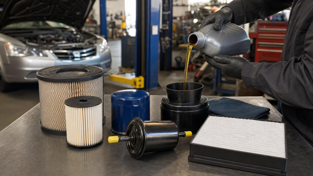 Fluids, Filters, and Wear Items Are Replaced