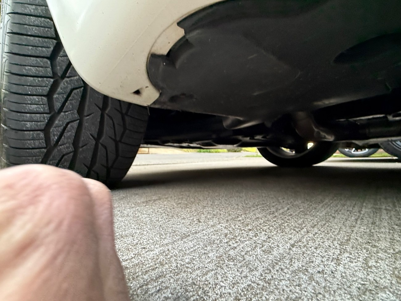 Front underside of a vehicle