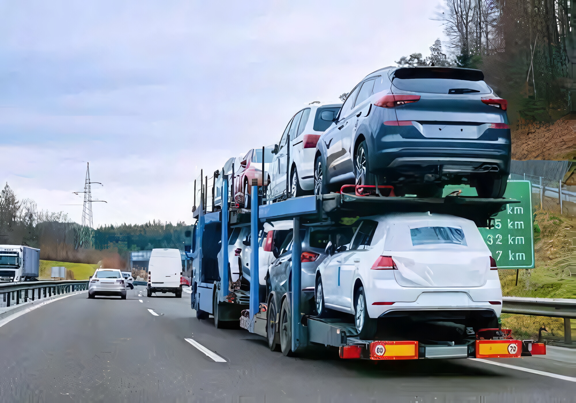 Multi-vehicle car carrier trailer