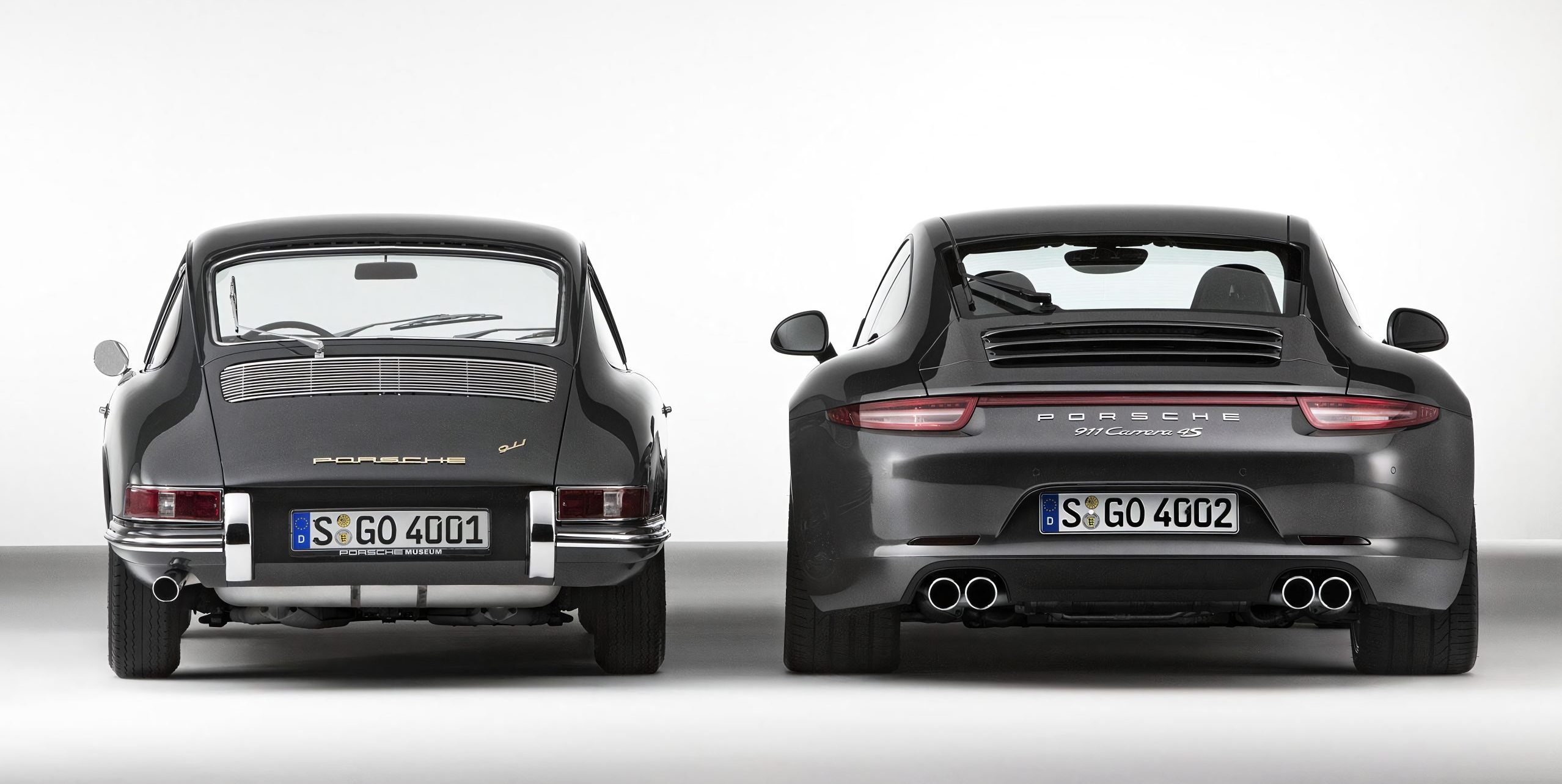 Rear view of a modern Porsche 911 Carrera 4S (991 generation)