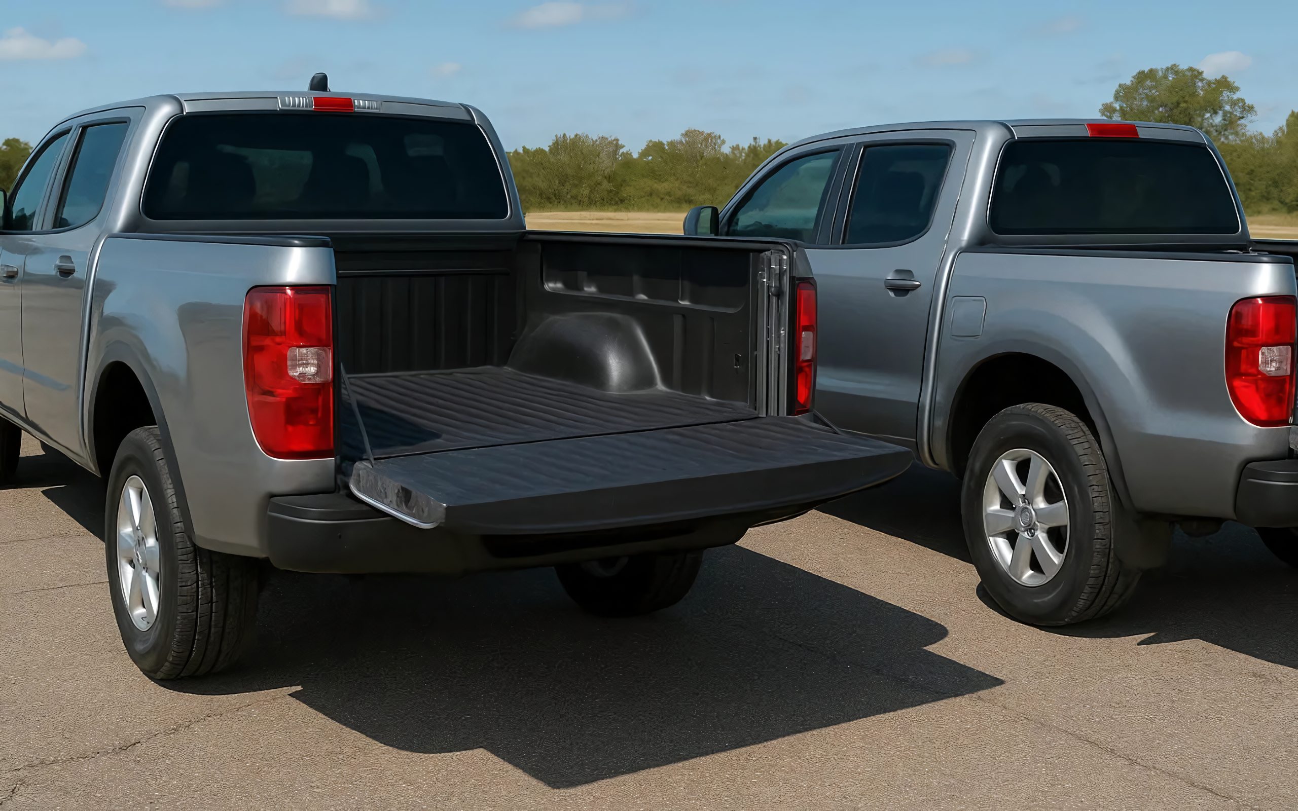 Silver Ford Maverick pickup trucks