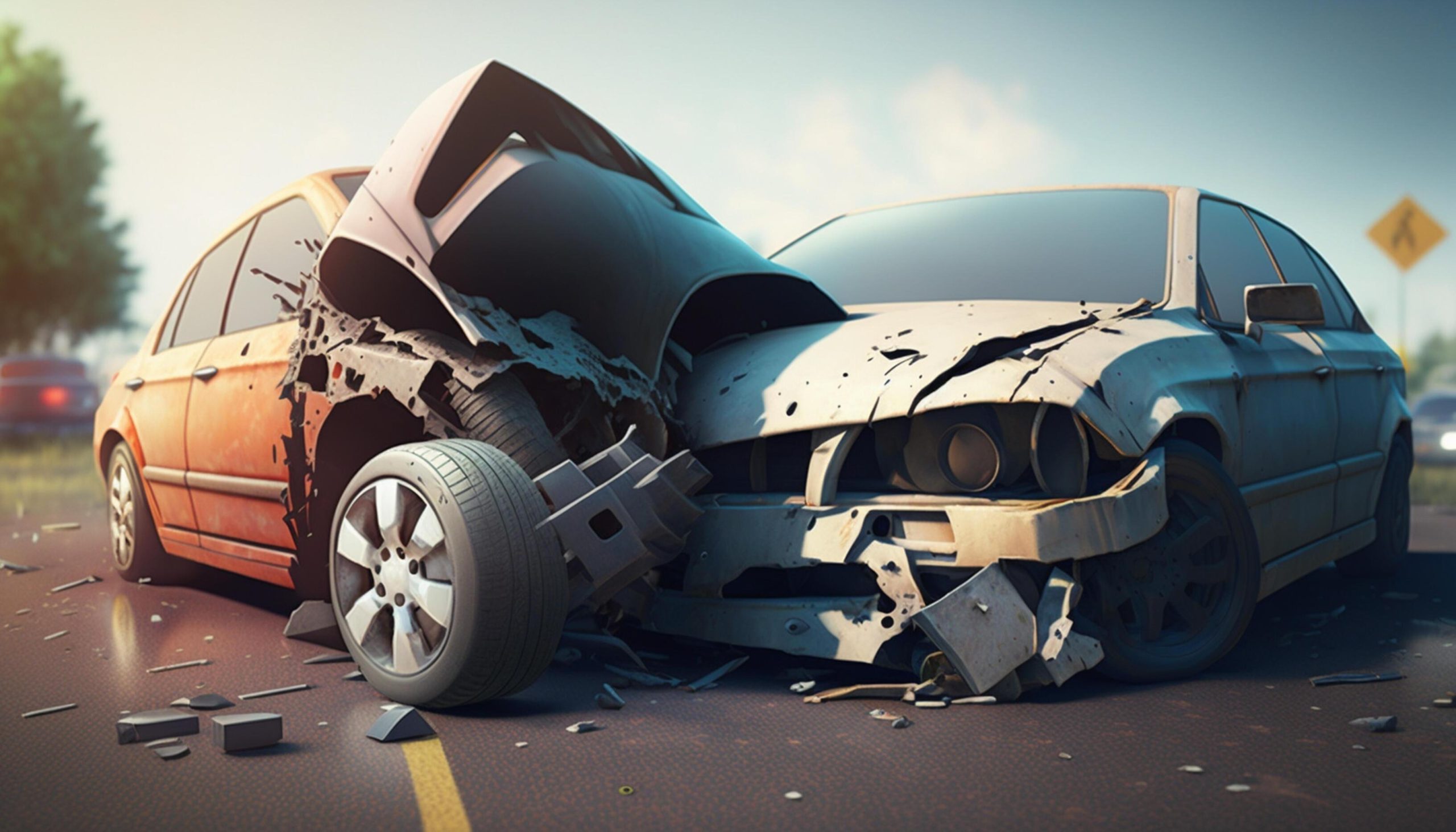 T-bone collision between two cars