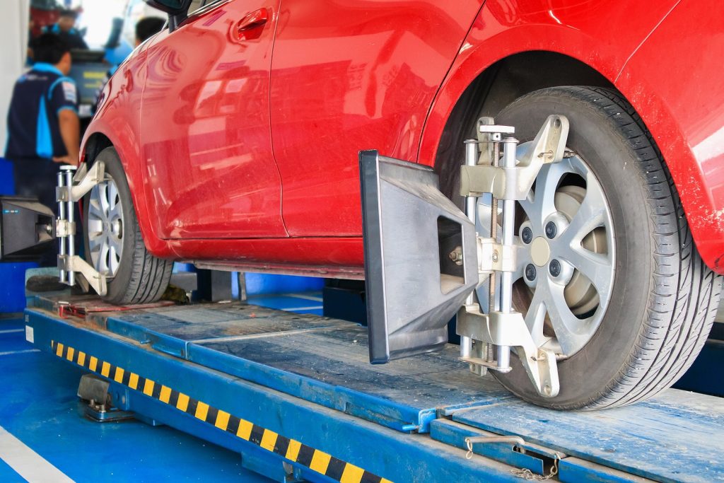 They Perform a Wheel Alignment and Road-Handling Check