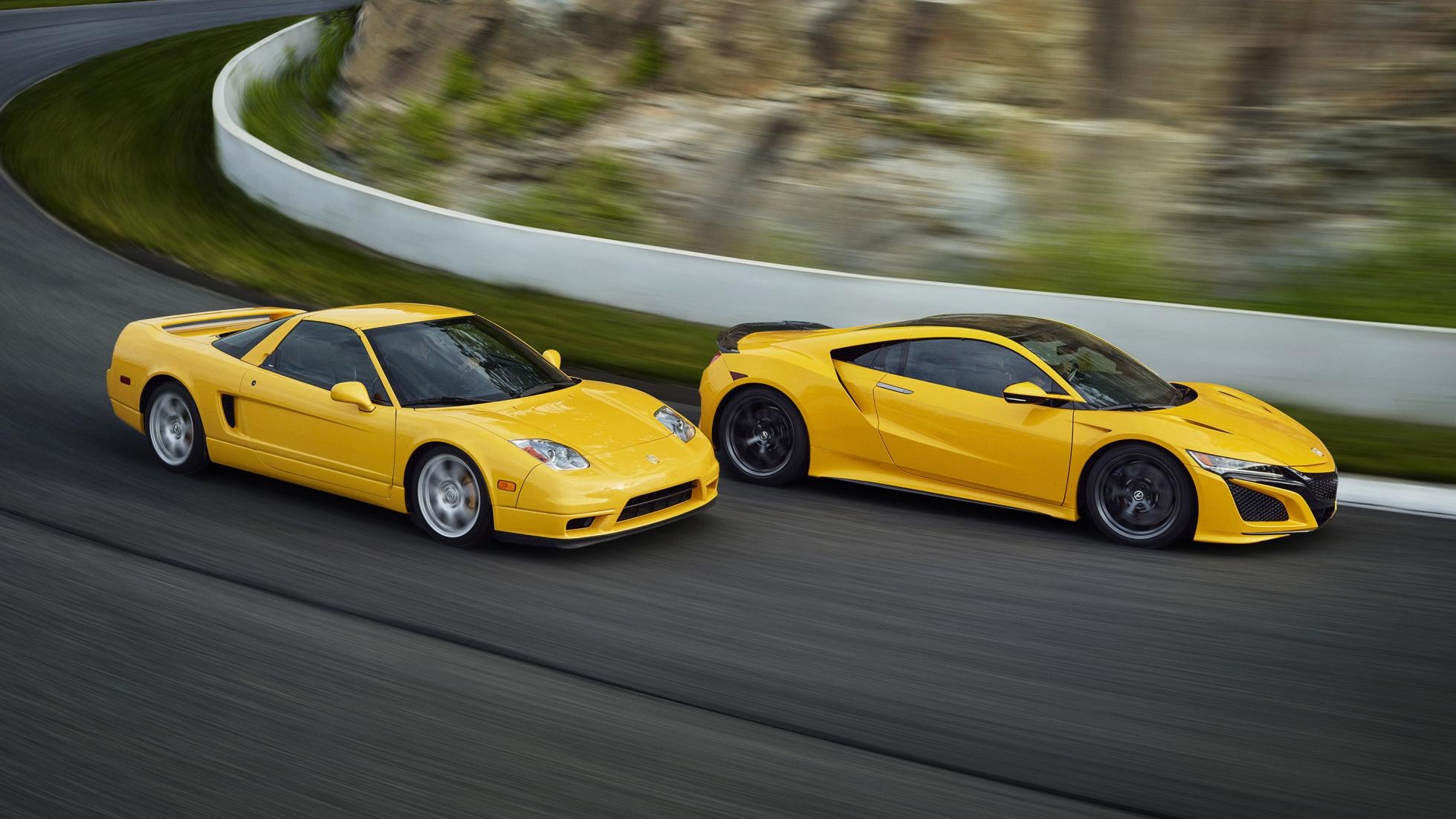Yellow Acura NSX