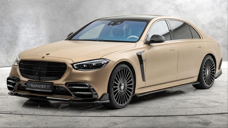 Luxury Mercedes-Benz S-Class sedan with elegant Mansory styling and wheels