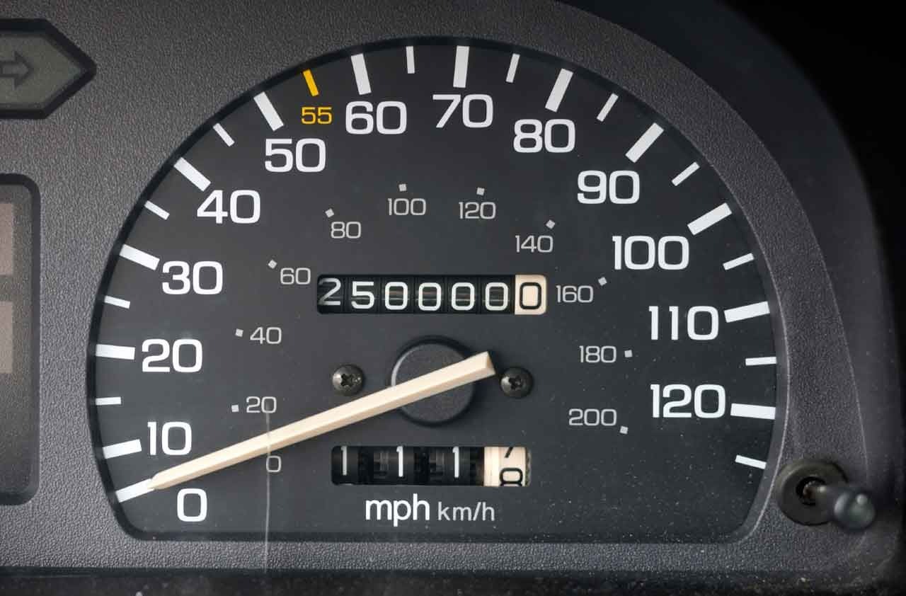 Odometer reading 250,000 miles