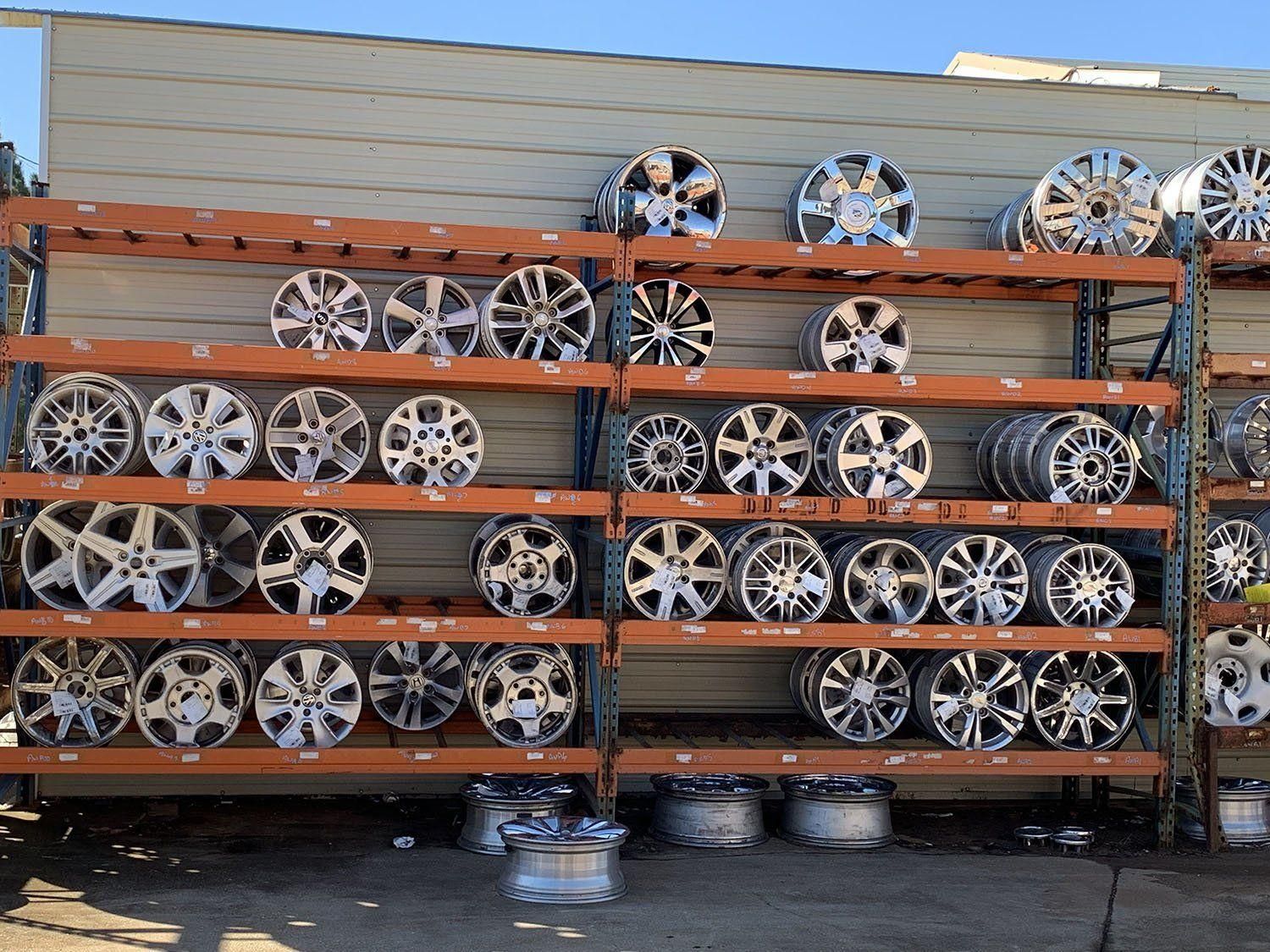 Salvage Yard Alloy Wheels Display
