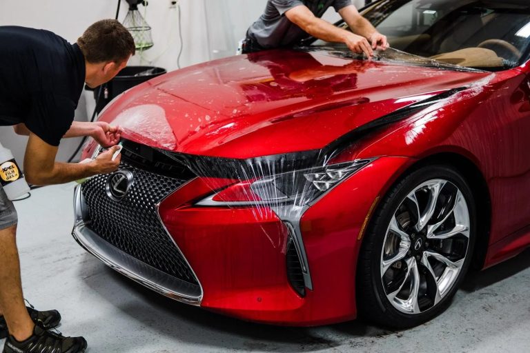 Applying Paint Protection Film Installation