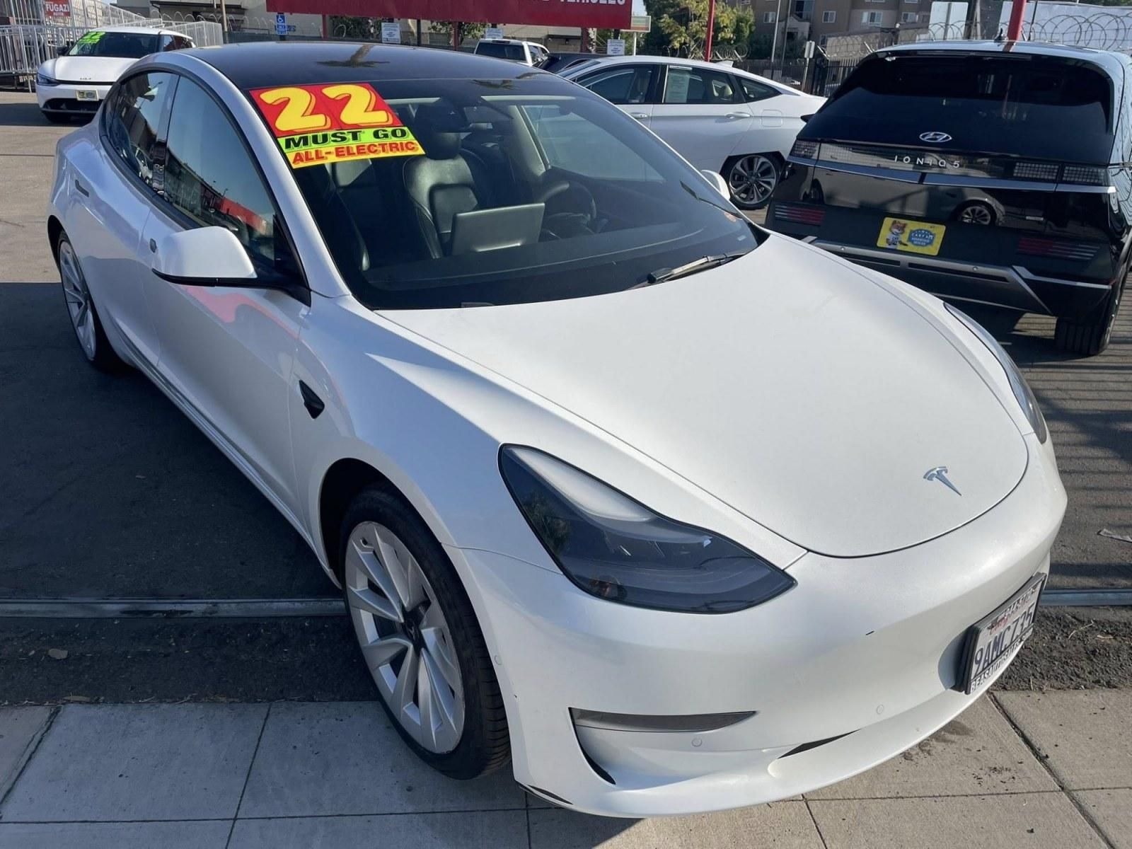 Used electric vehicle discounted heavily at dealership due to depreciation