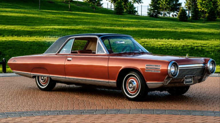 1963 Chrysler Turbine Car bronze body with black vinyl roof