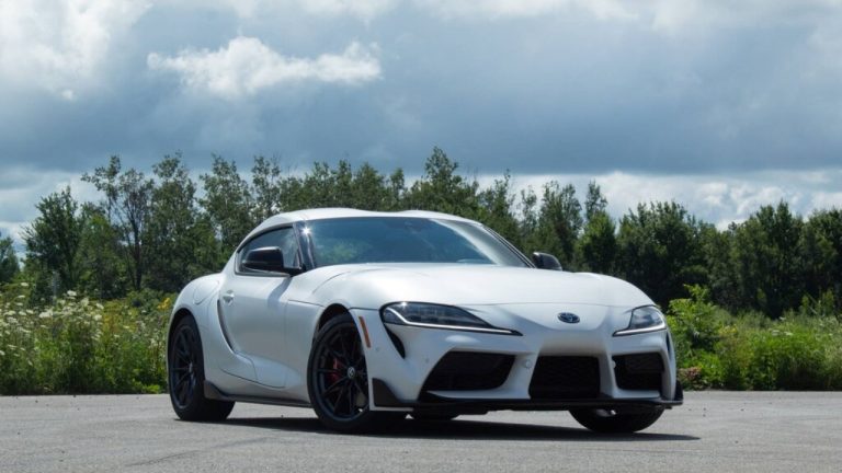 2026 Toyota GR Supra showcased with its aggressive styling and performance-focused design