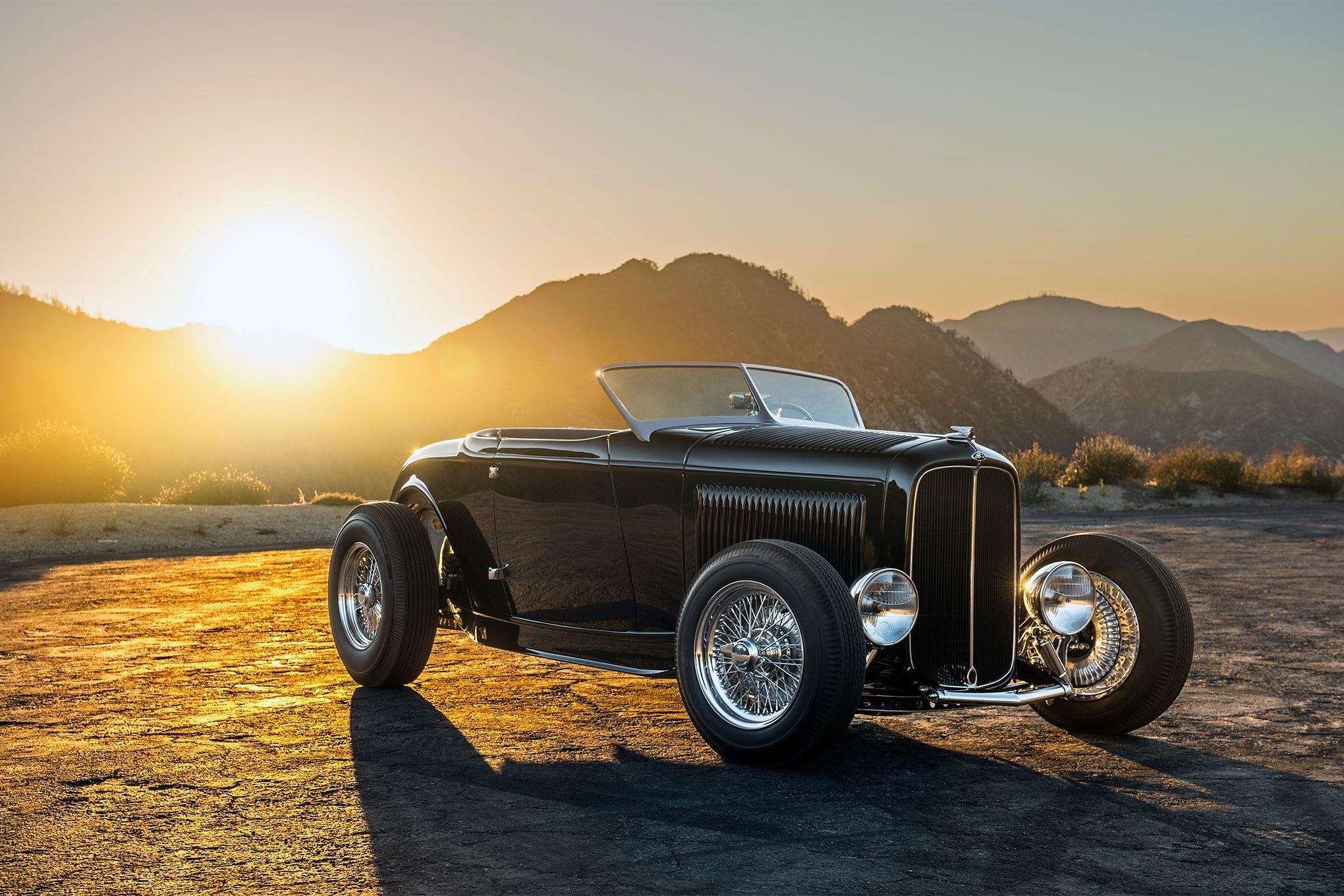 Classic California Hot Rod Sunset