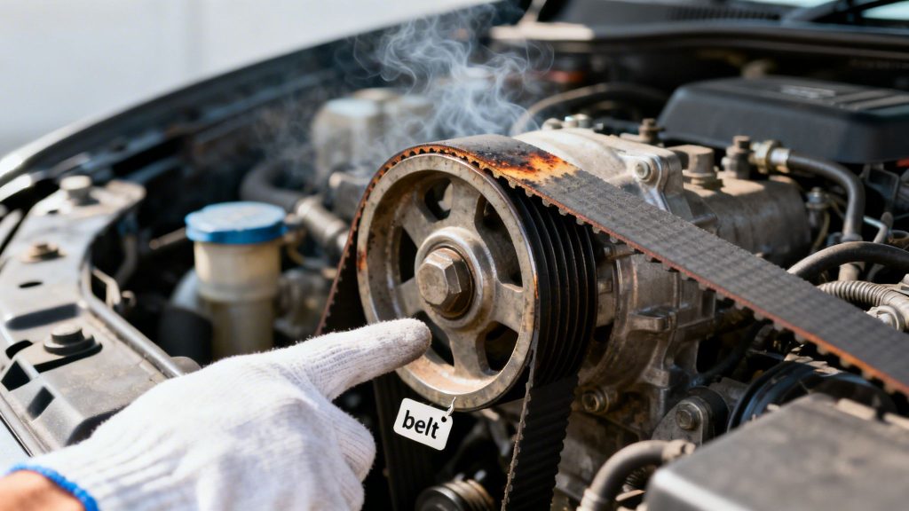 A Burning-Rubber Smell From the Engine Bay