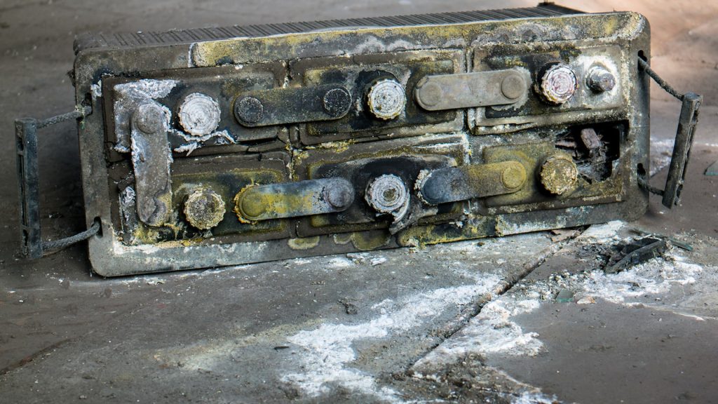 A Damaged Lithium-Ion Battery Pack