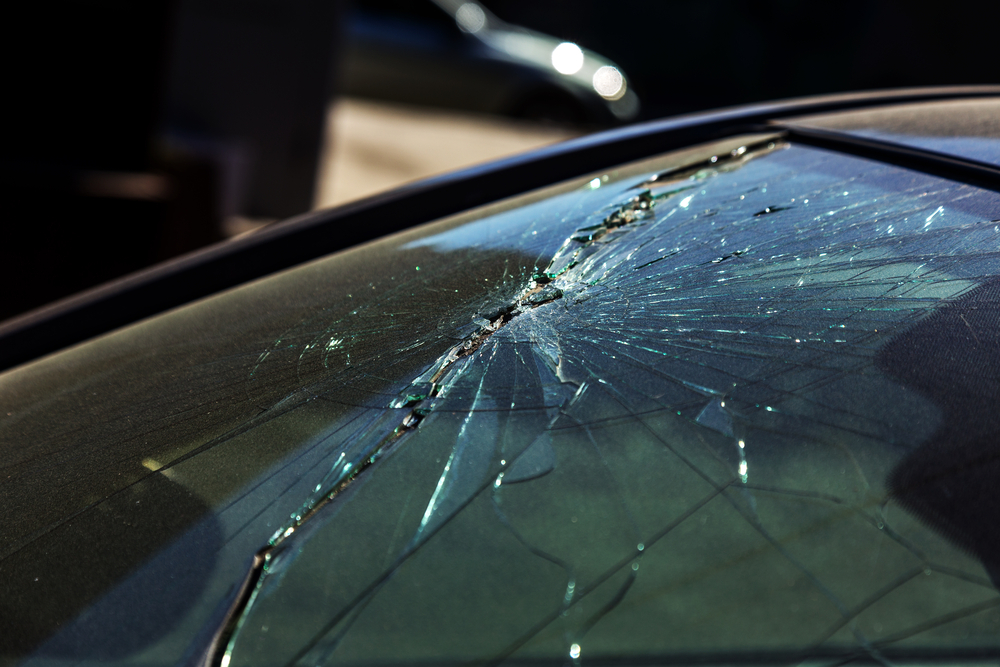 Cracked Windshield or Damaged Safety Glass