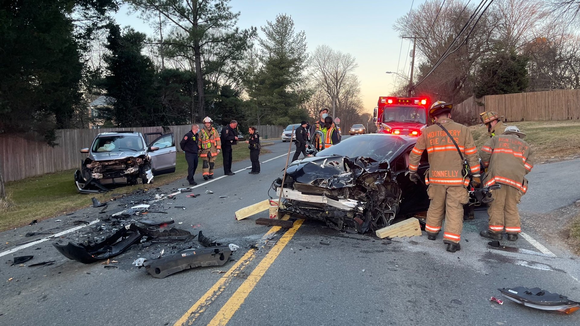 Crash scenen in Montgomery