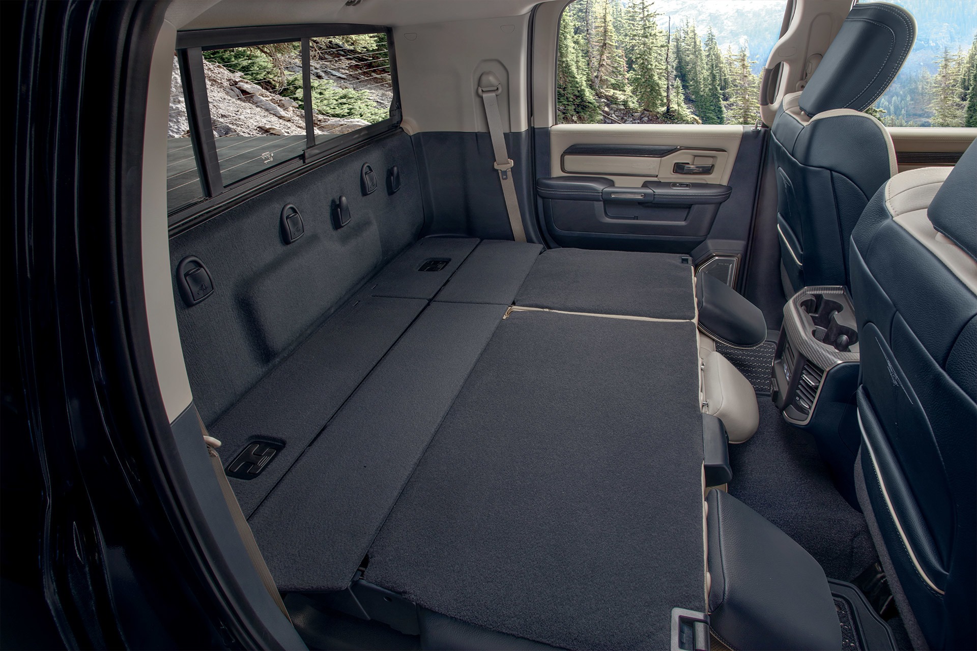 Fold-Flat Rear Seats & Hidden Cab Storage