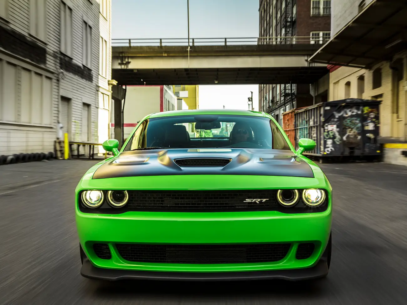 Green Front-Facing Lights