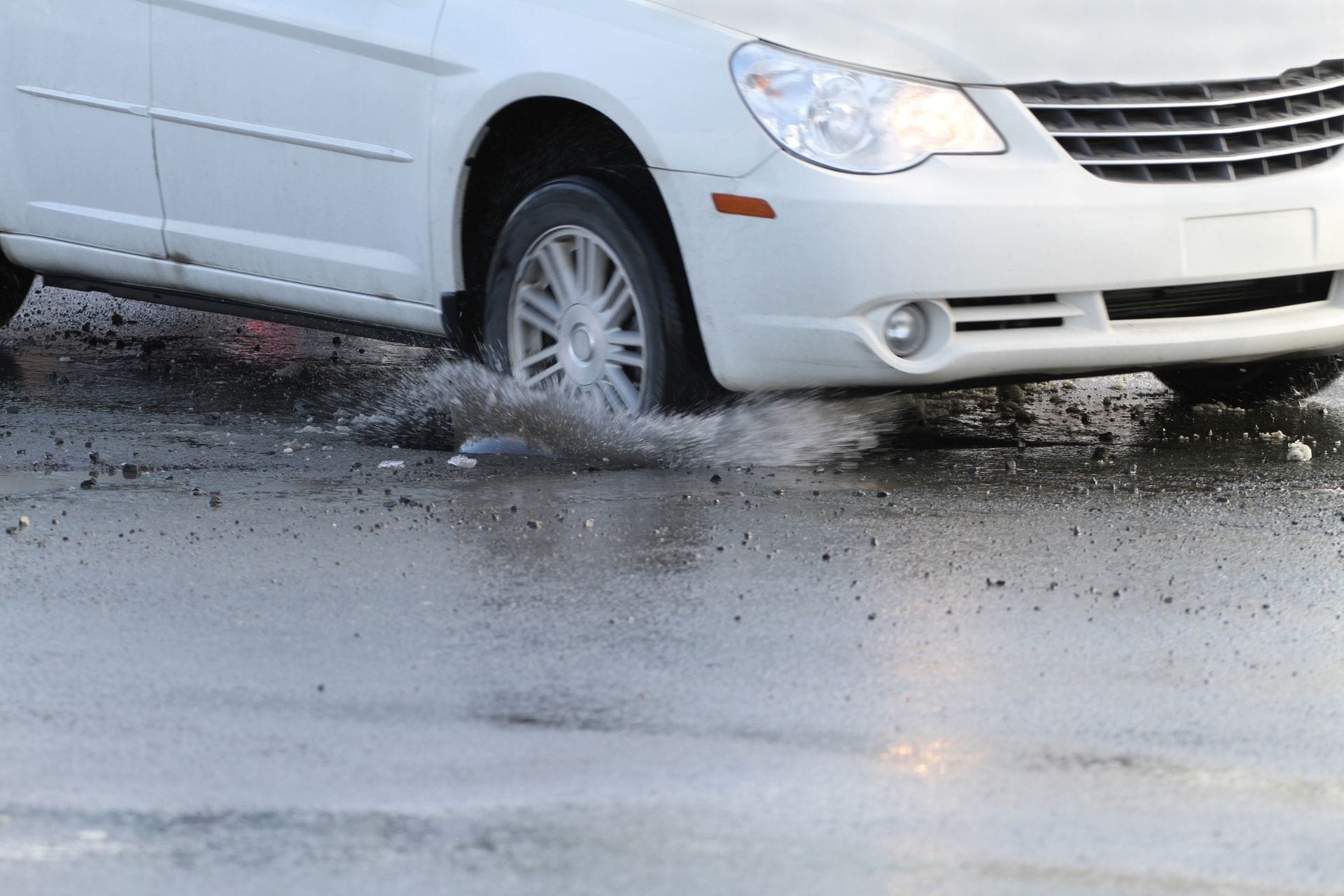 Hitting curbs or potholes frequently