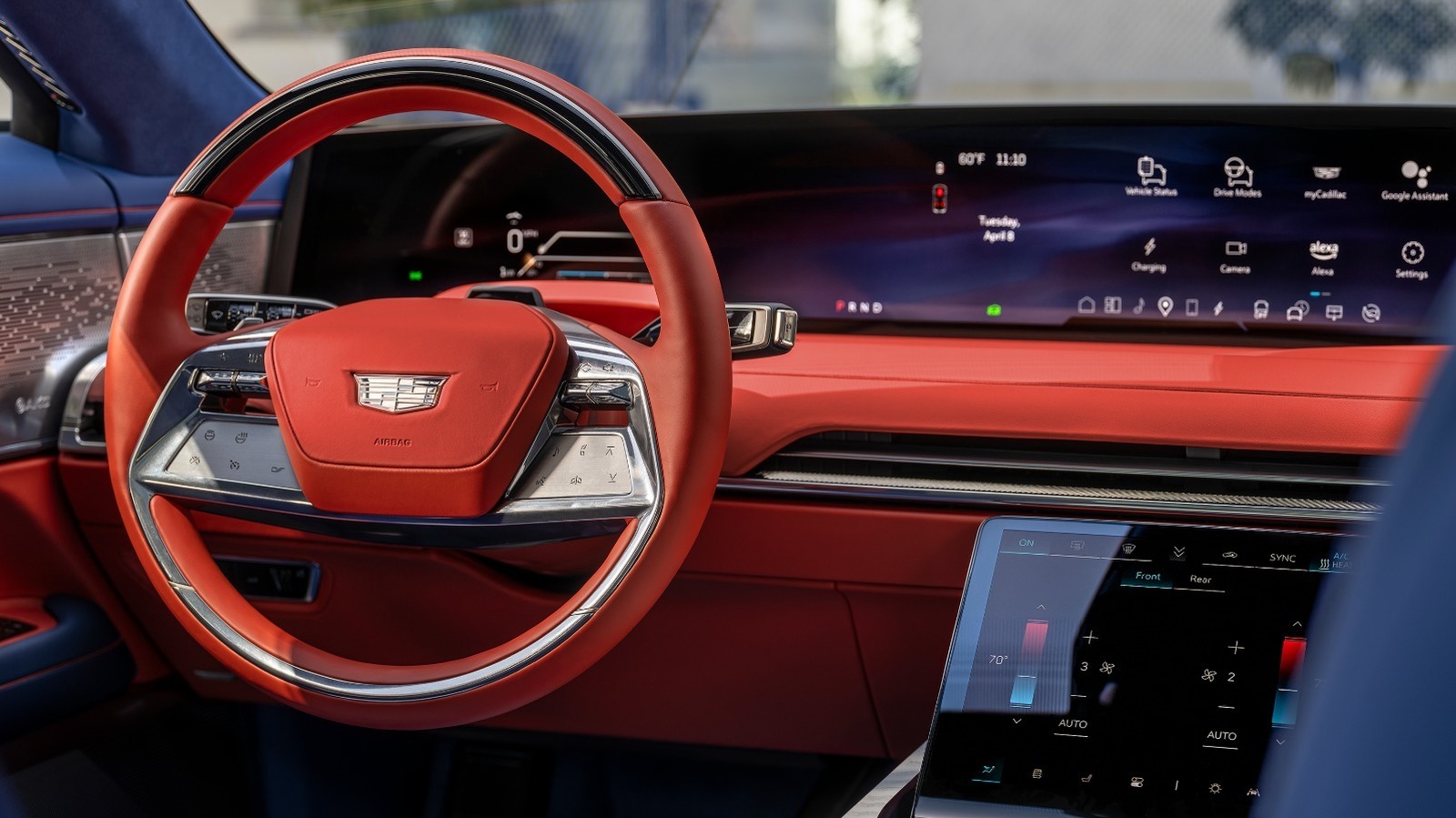 Interior dashboard of the hand-built Cadillac Celestiq ultra-luxury electric vehicle