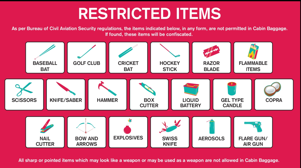 Items Prohibited by Local Vehicle