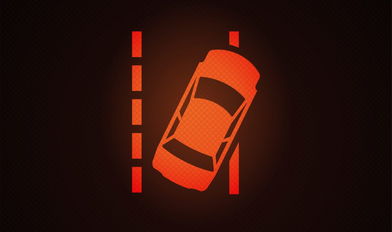 Lane Departure Warning light on a car dashboard