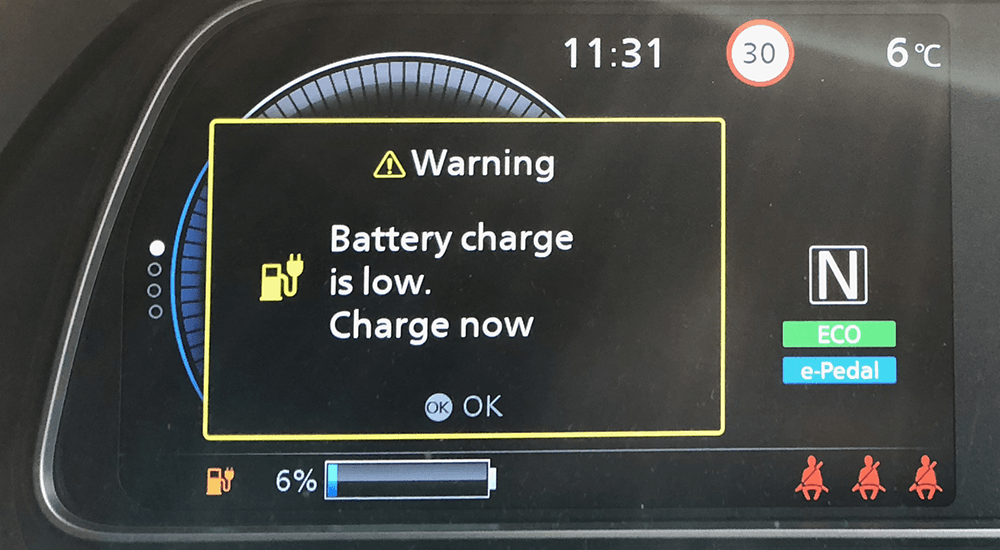 Leaving an EV at a Very Low Charge for Days