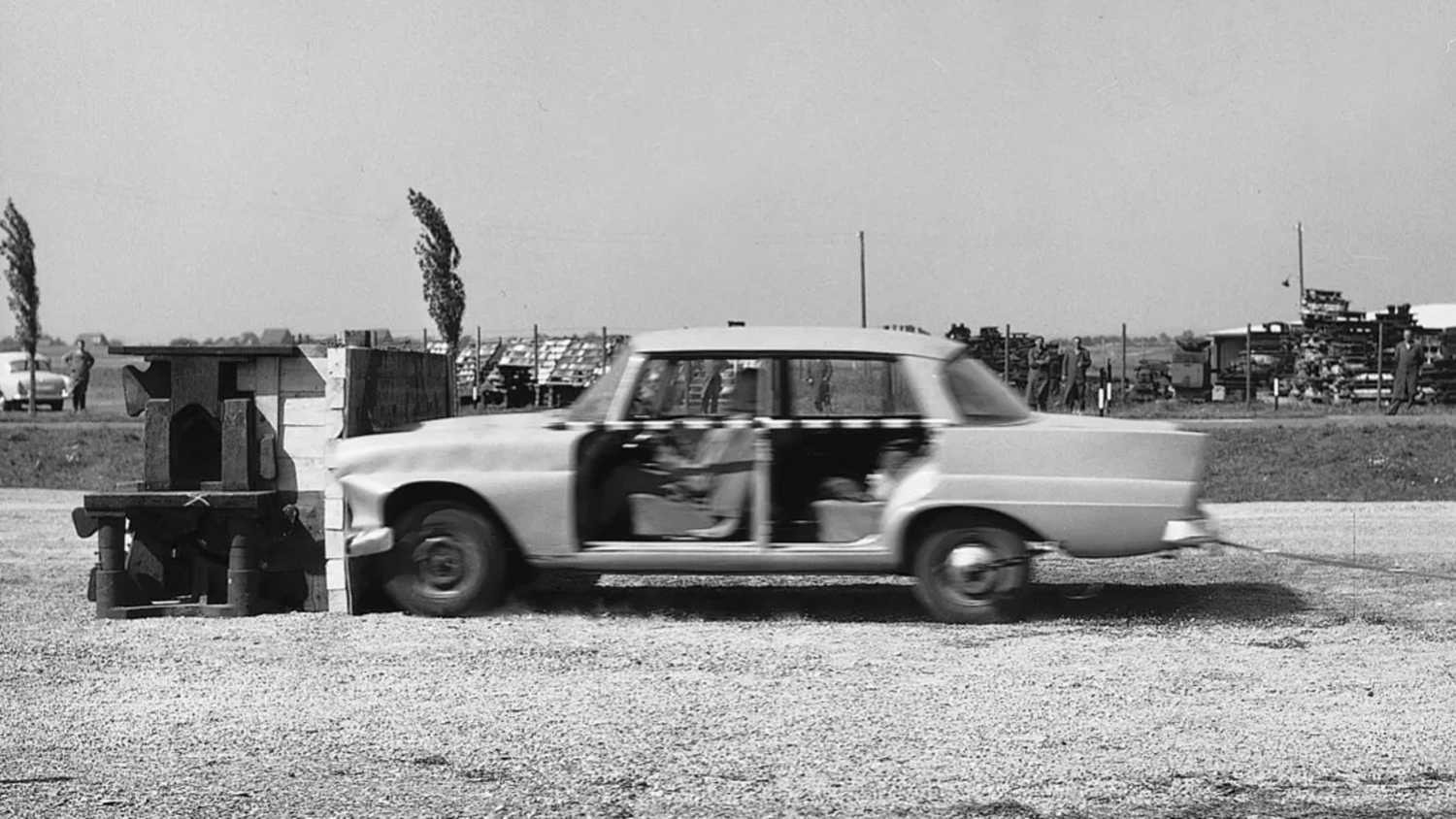Mercedes-Benz W110 undergoing a crash test
