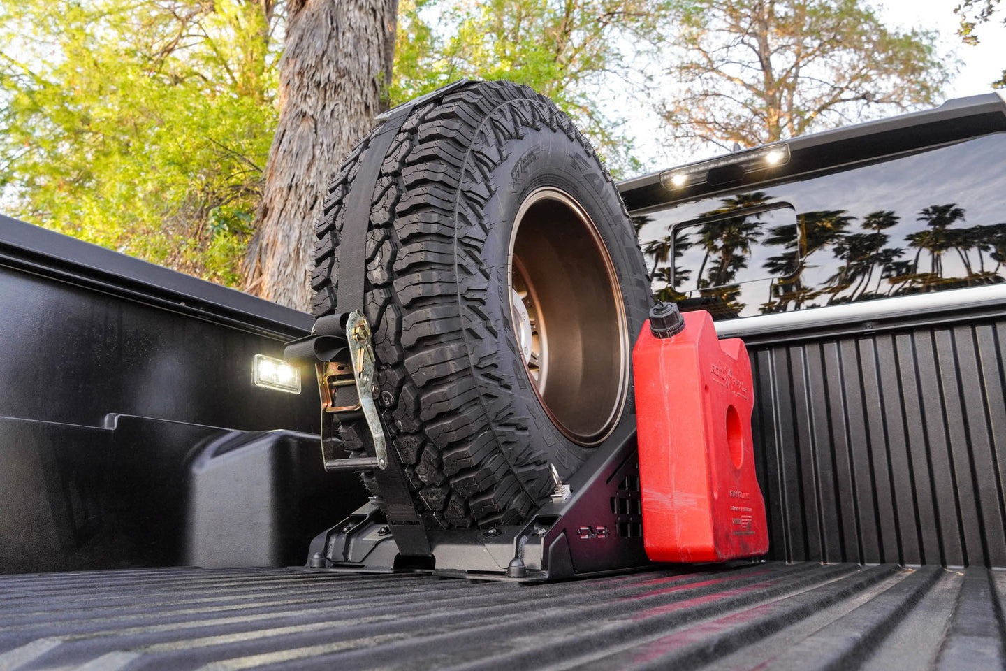 Motorcycle Tire Grooves in the Bed