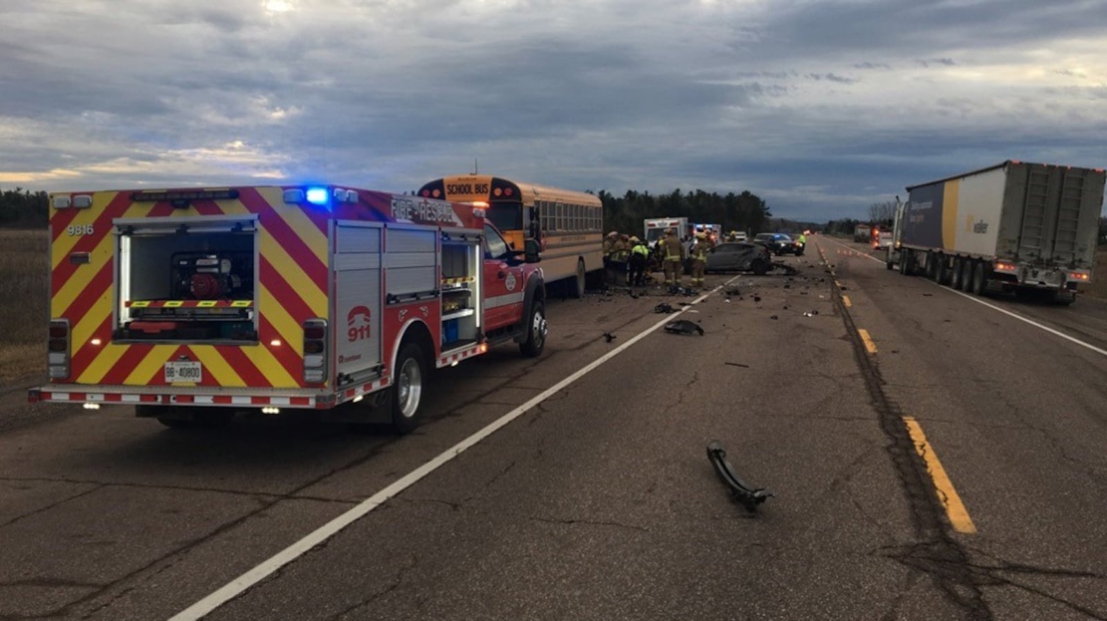Multi-vehicle crash on Highway 17
