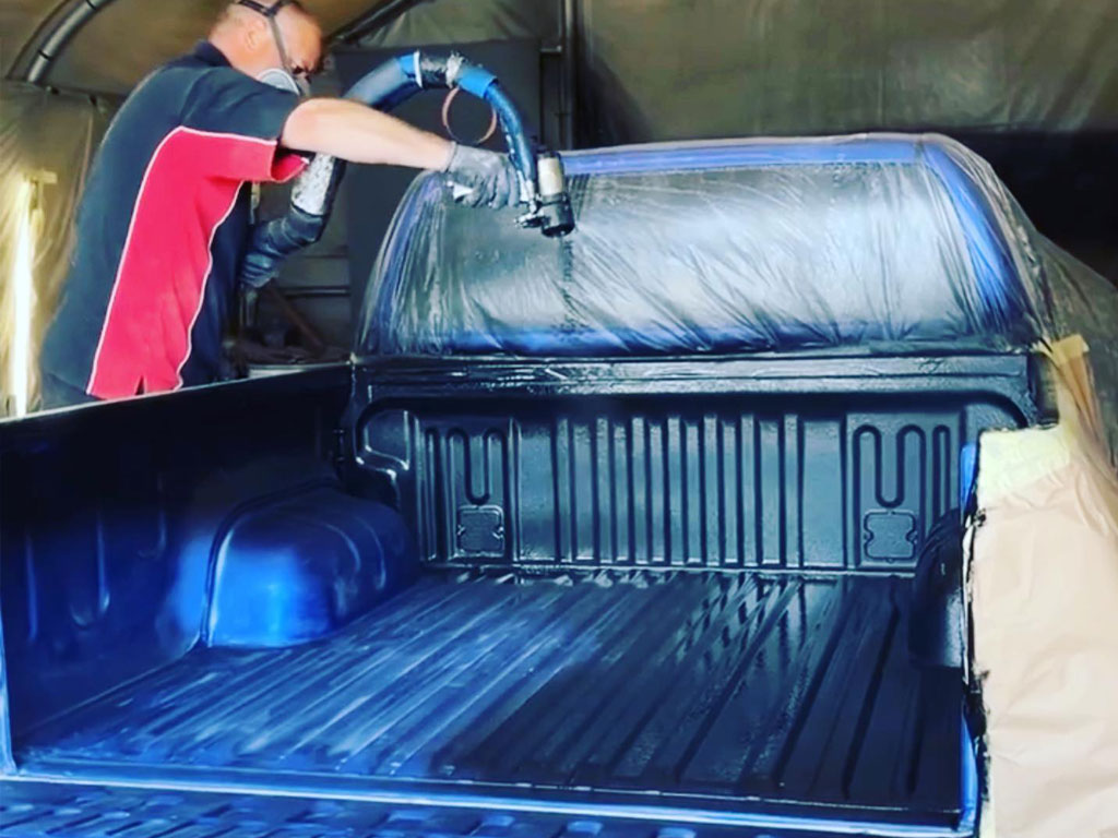 Professional Spray-On Bedliner for a Pickup