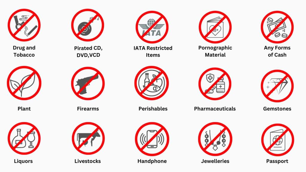 Prohibited or Restricted Items Are Inside the Vehicle